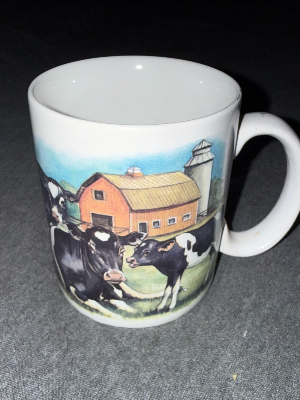Vintage Otagiri Advantage Collection Holstein Cow Countryside Coffee Mug 1985